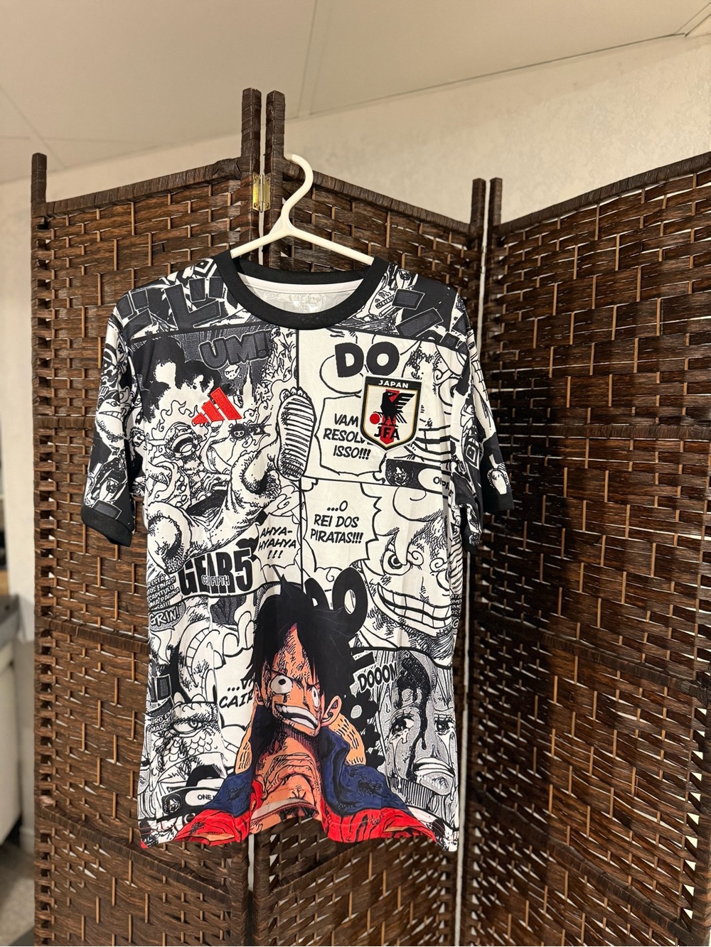 Japan Anime Soccer Men’s Jersey with Red Accents
